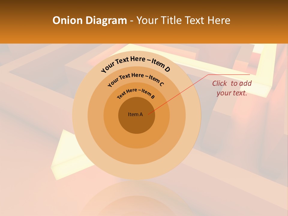 A Maze With An Arrow Going Through It PowerPoint Template