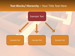 A Maze With An Arrow Going Through It PowerPoint Template