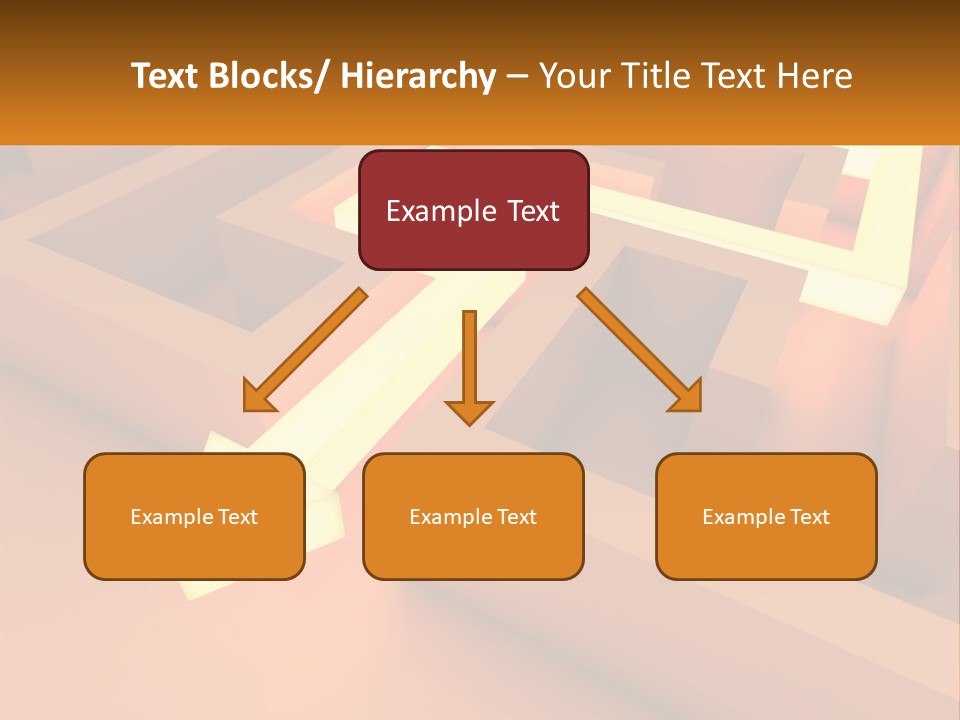 A Maze With An Arrow Going Through It PowerPoint Template