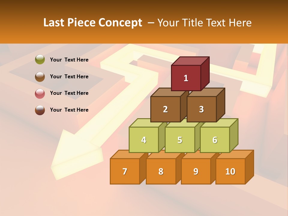 A Maze With An Arrow Going Through It PowerPoint Template