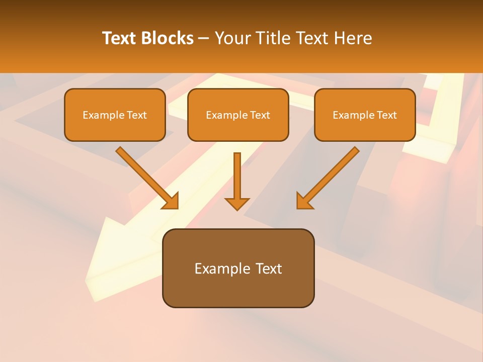 A Maze With An Arrow Going Through It PowerPoint Template