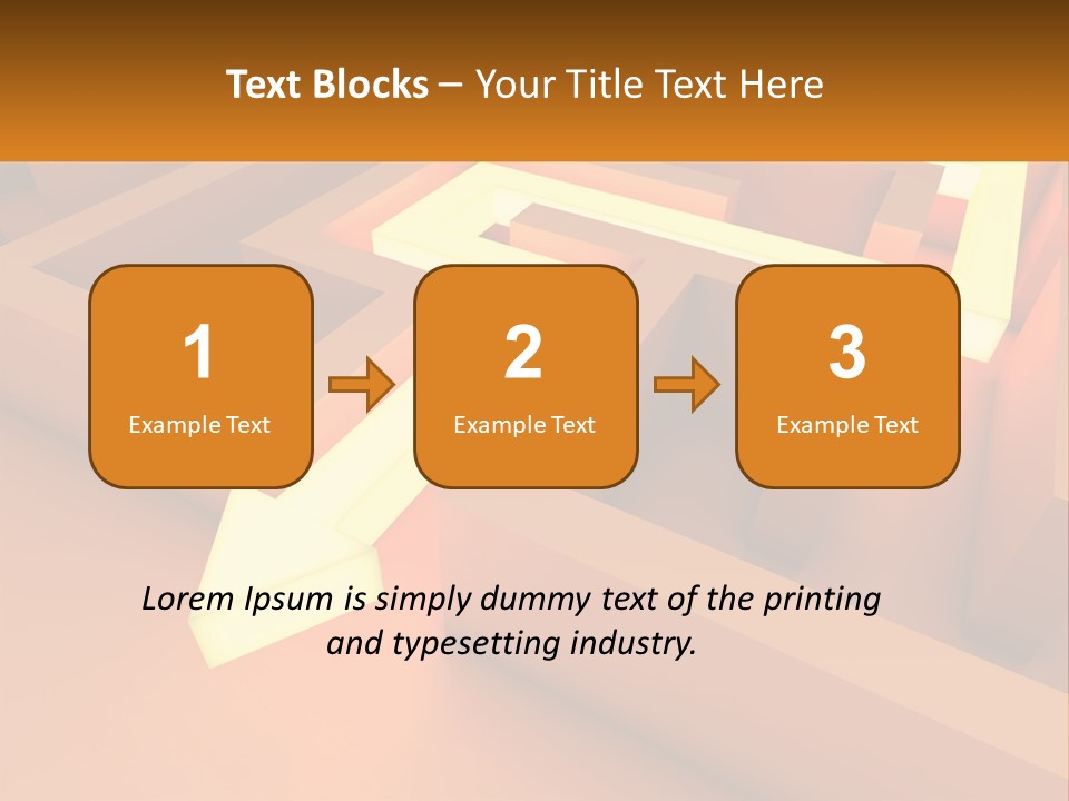 A Maze With An Arrow Going Through It PowerPoint Template