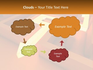 A Maze With An Arrow Going Through It PowerPoint Template