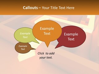 A Maze With An Arrow Going Through It PowerPoint Template