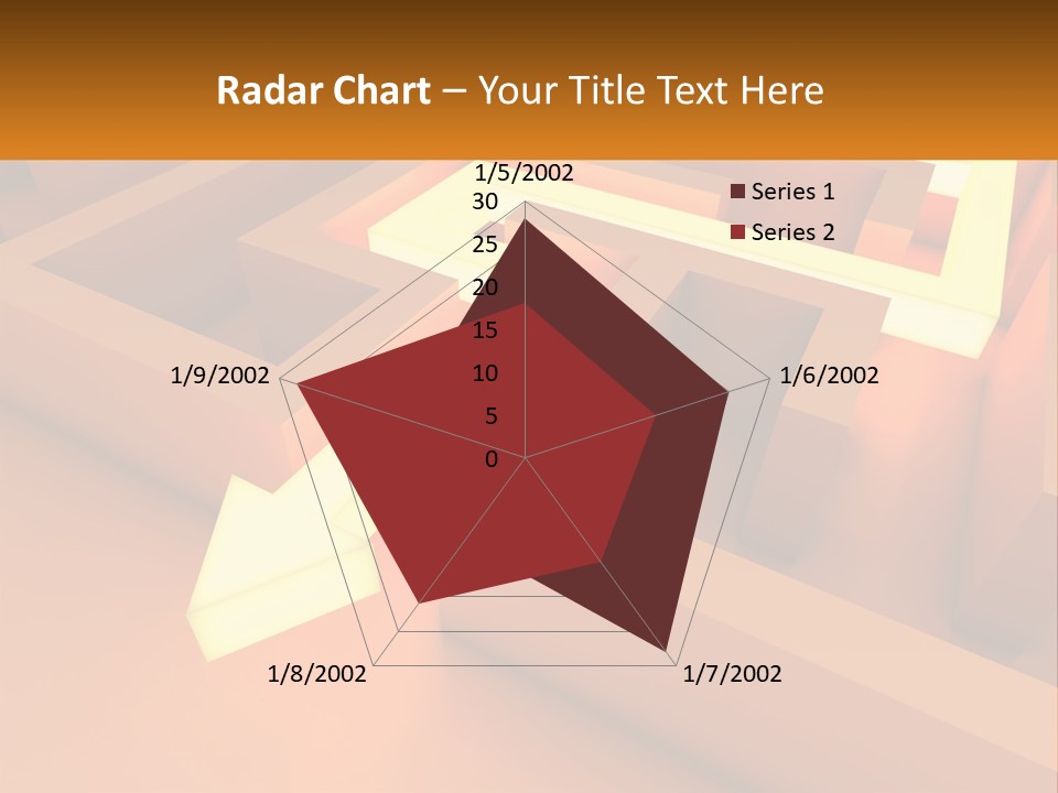 A Maze With An Arrow Going Through It PowerPoint Template