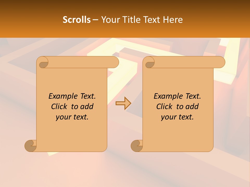 A Maze With An Arrow Going Through It PowerPoint Template