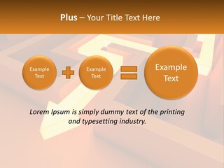 A Maze With An Arrow Going Through It PowerPoint Template
