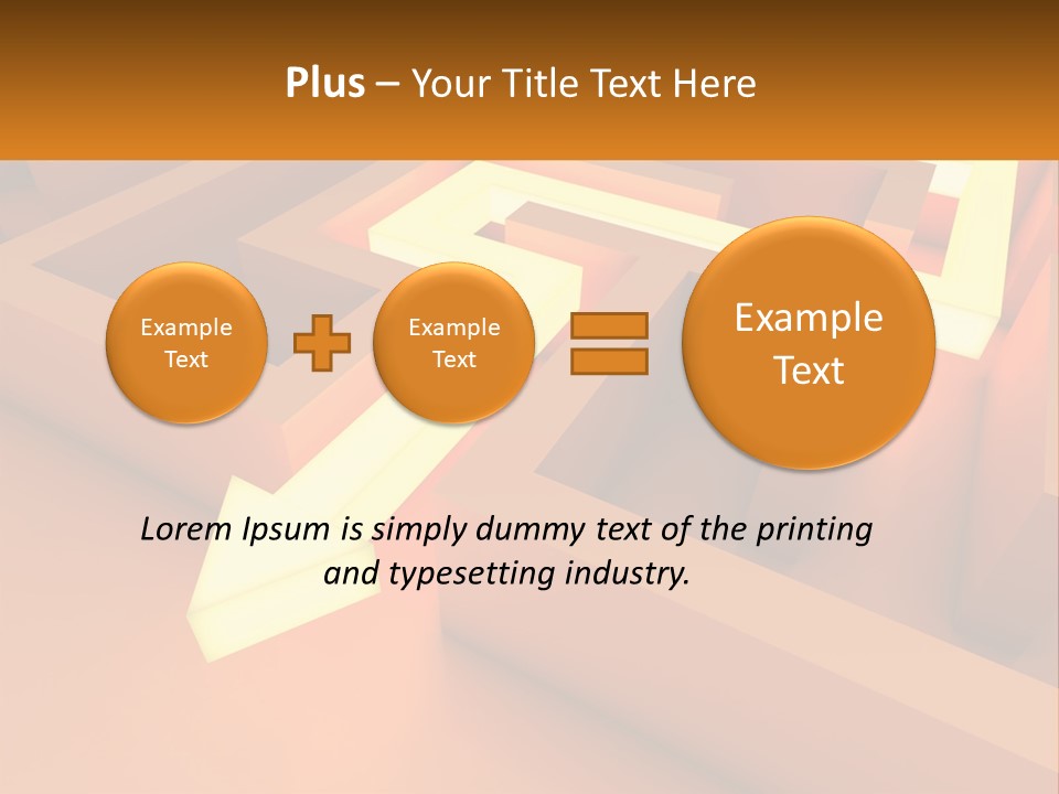 A Maze With An Arrow Going Through It PowerPoint Template