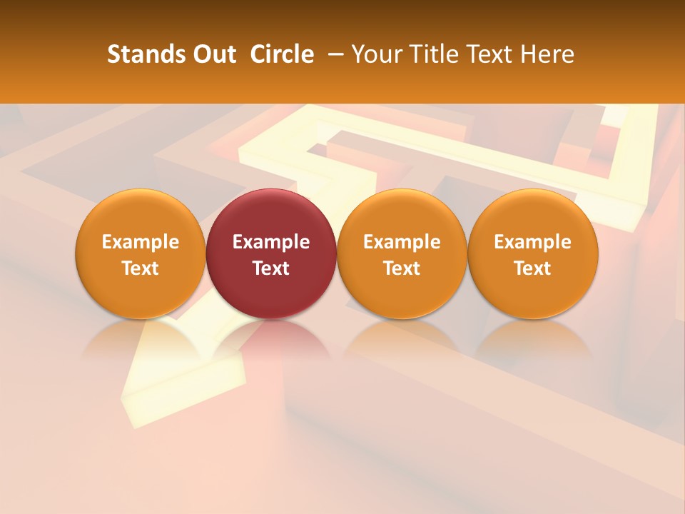 A Maze With An Arrow Going Through It PowerPoint Template