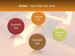 A Maze With An Arrow Going Through It PowerPoint Template
