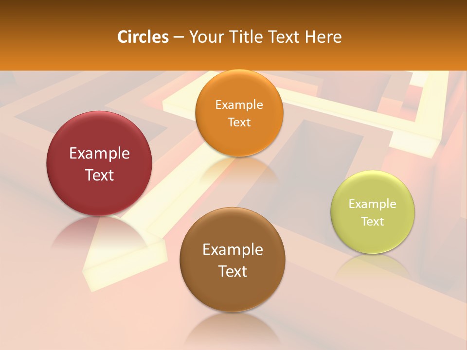 A Maze With An Arrow Going Through It PowerPoint Template