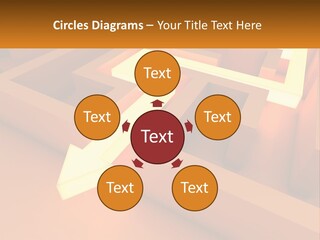 A Maze With An Arrow Going Through It PowerPoint Template