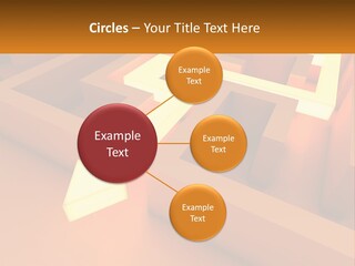 A Maze With An Arrow Going Through It PowerPoint Template