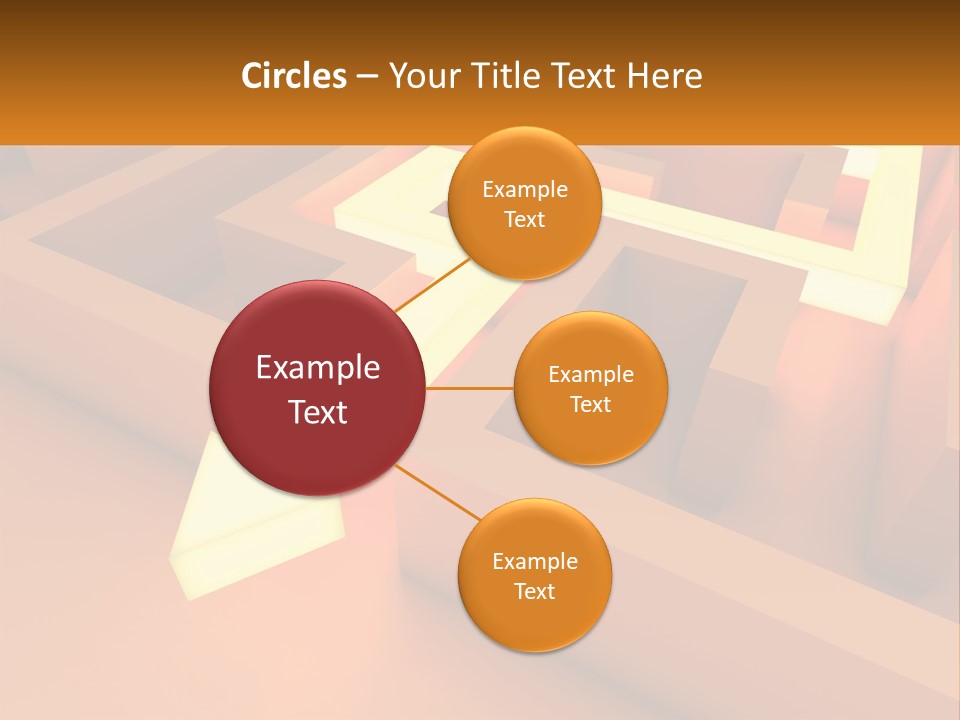 A Maze With An Arrow Going Through It PowerPoint Template
