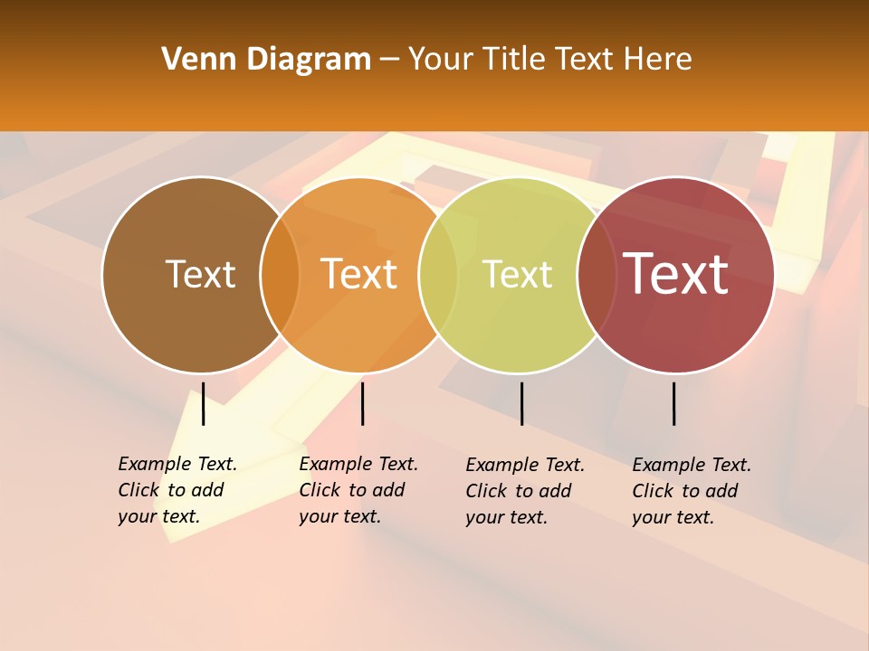 A Maze With An Arrow Going Through It PowerPoint Template