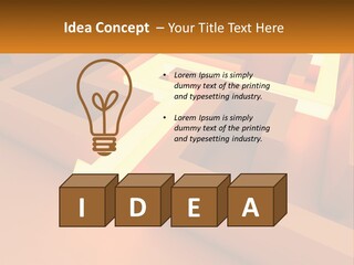 A Maze With An Arrow Going Through It PowerPoint Template