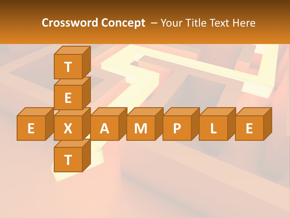 A Maze With An Arrow Going Through It PowerPoint Template