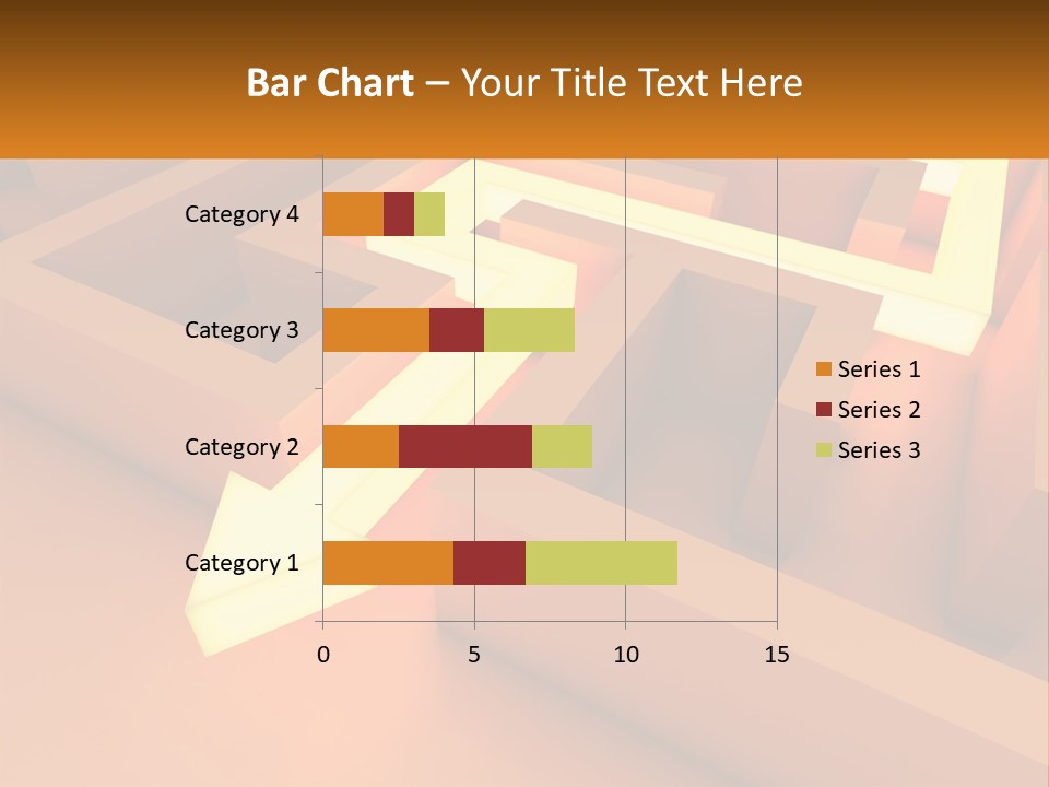 A Maze With An Arrow Going Through It PowerPoint Template