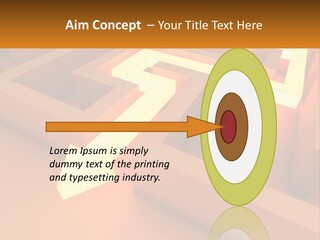 A Maze With An Arrow Going Through It PowerPoint Template