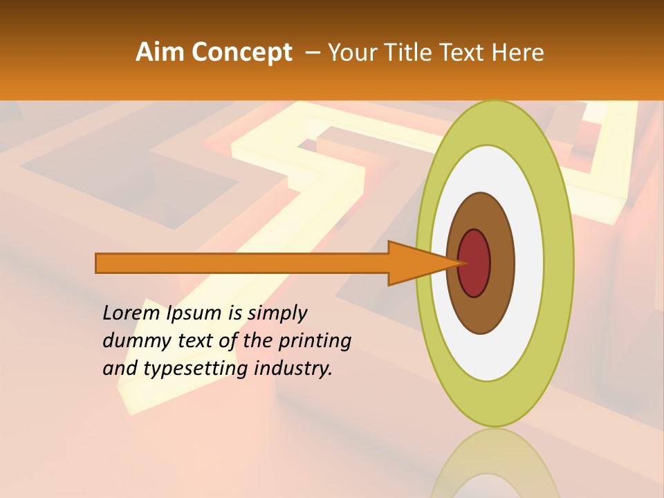 A Maze With An Arrow Going Through It PowerPoint Template