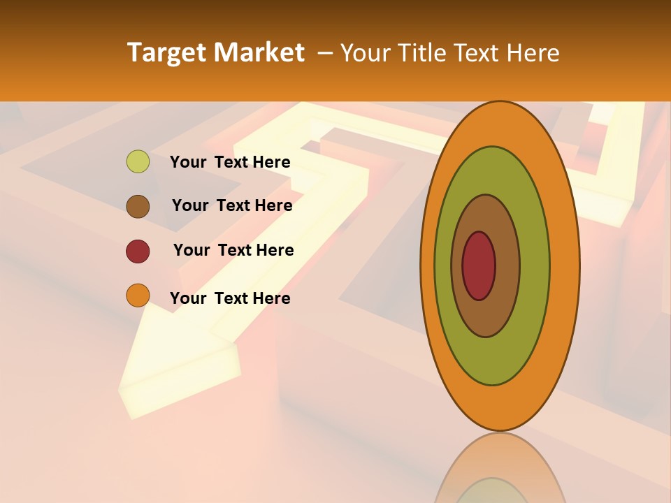 A Maze With An Arrow Going Through It PowerPoint Template