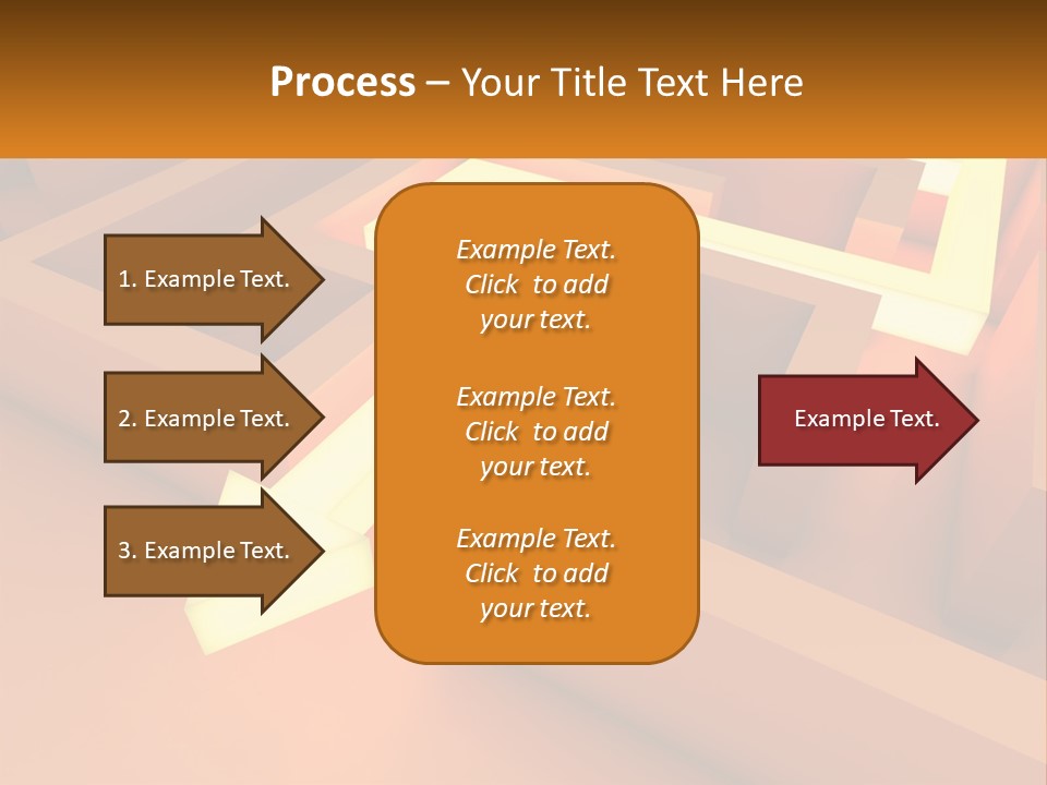 A Maze With An Arrow Going Through It PowerPoint Template