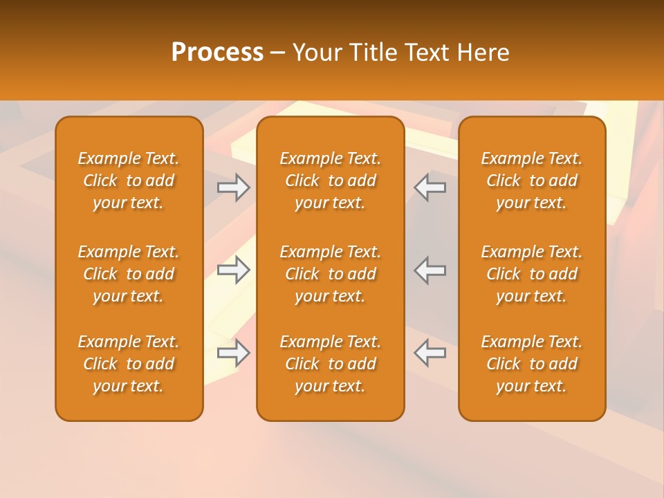 A Maze With An Arrow Going Through It PowerPoint Template