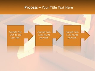 A Maze With An Arrow Going Through It PowerPoint Template