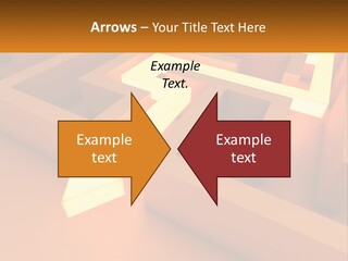 A Maze With An Arrow Going Through It PowerPoint Template