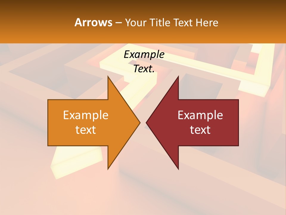 A Maze With An Arrow Going Through It PowerPoint Template