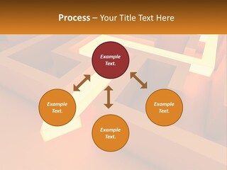 A Maze With An Arrow Going Through It PowerPoint Template