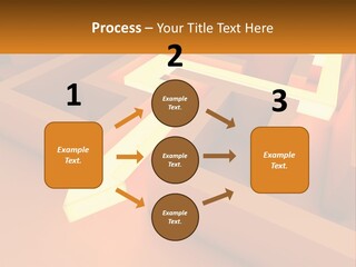 A Maze With An Arrow Going Through It PowerPoint Template