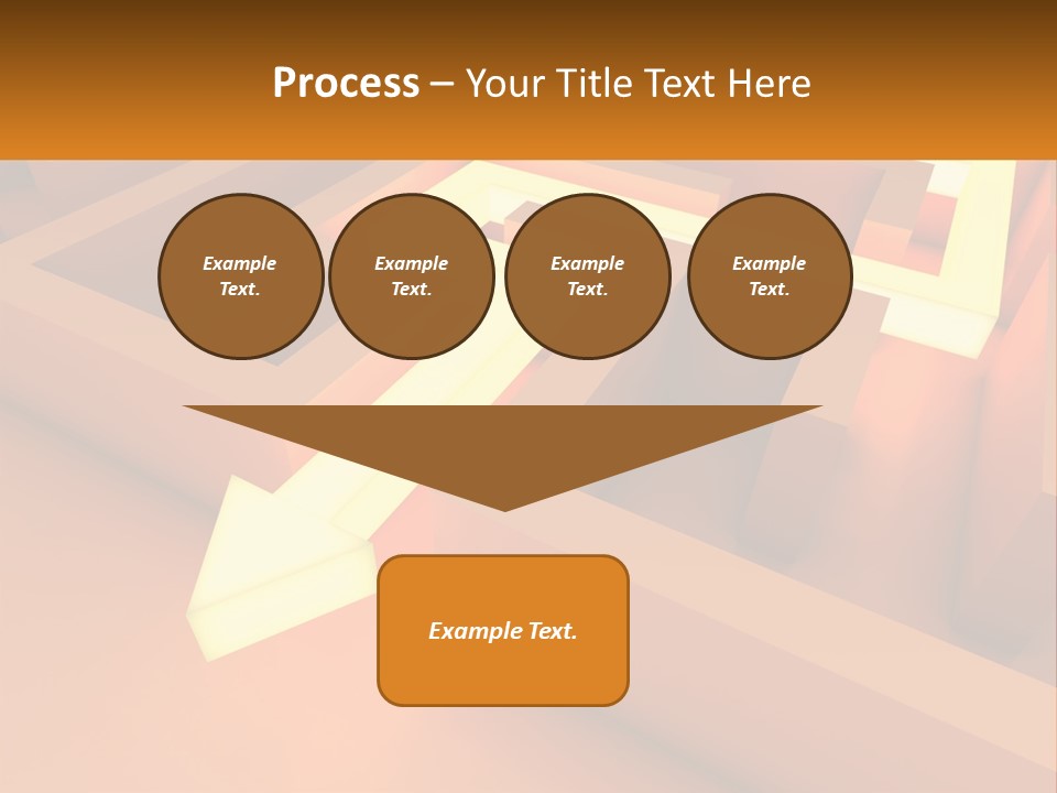 A Maze With An Arrow Going Through It PowerPoint Template