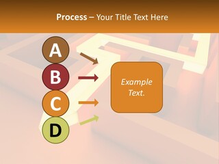 A Maze With An Arrow Going Through It PowerPoint Template