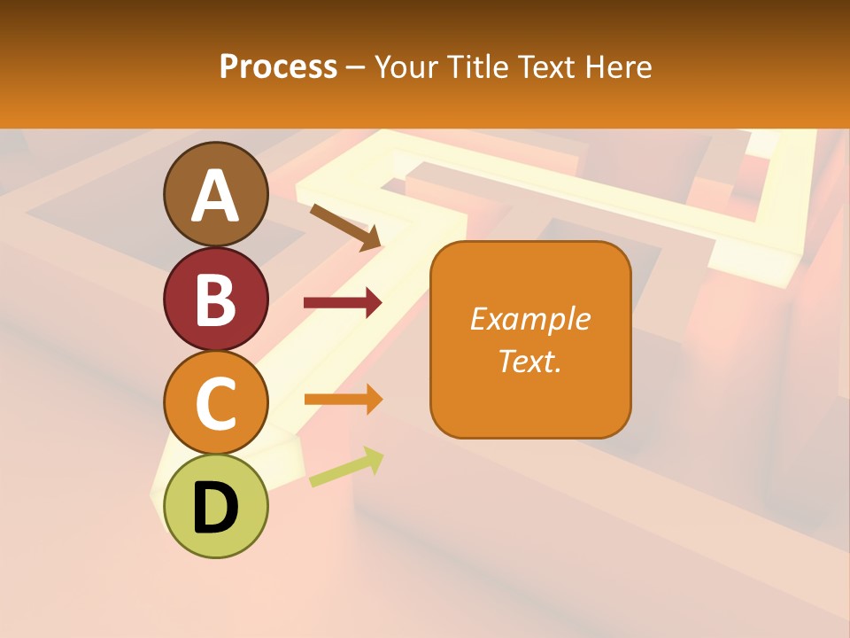 A Maze With An Arrow Going Through It PowerPoint Template