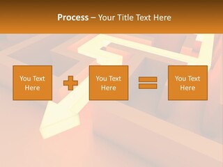 A Maze With An Arrow Going Through It PowerPoint Template