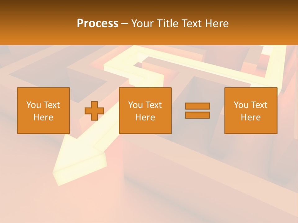 A Maze With An Arrow Going Through It PowerPoint Template