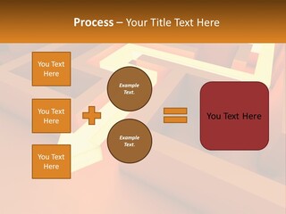 A Maze With An Arrow Going Through It PowerPoint Template