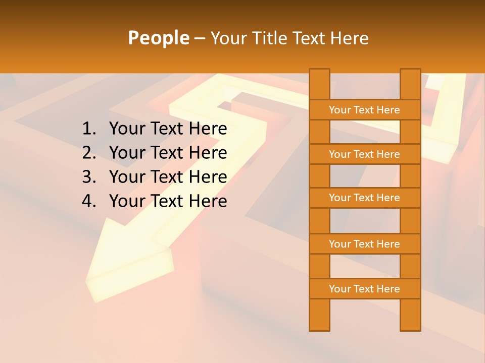 A Maze With An Arrow Going Through It PowerPoint Template