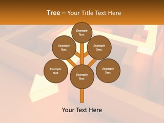 A Maze With An Arrow Going Through It PowerPoint Template
