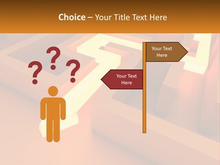 A Maze With An Arrow Going Through It PowerPoint Template