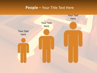 A Maze With An Arrow Going Through It PowerPoint Template