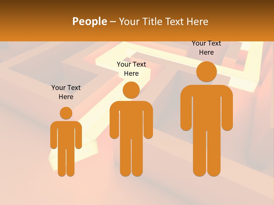 A Maze With An Arrow Going Through It PowerPoint Template