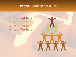 A Maze With An Arrow Going Through It PowerPoint Template