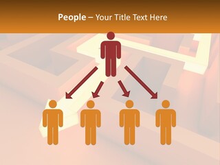 A Maze With An Arrow Going Through It PowerPoint Template