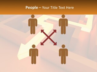 A Maze With An Arrow Going Through It PowerPoint Template