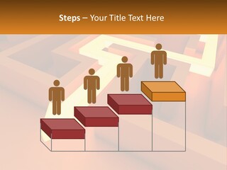 A Maze With An Arrow Going Through It PowerPoint Template