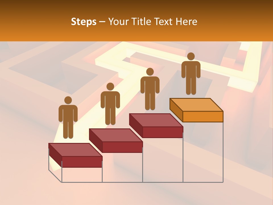 A Maze With An Arrow Going Through It PowerPoint Template