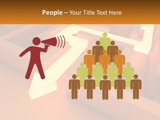 A Maze With An Arrow Going Through It PowerPoint Template