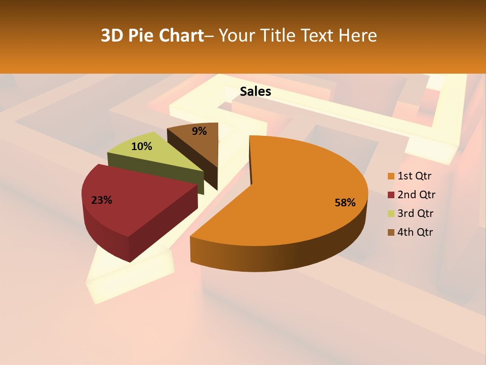 A Maze With An Arrow Going Through It PowerPoint Template
